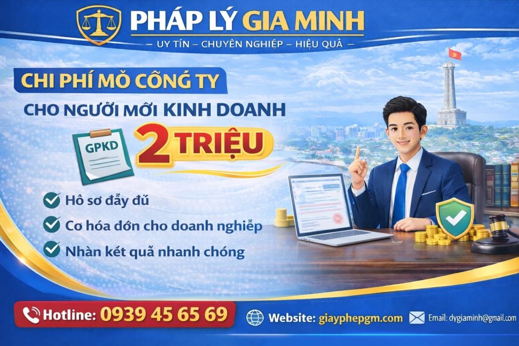 Bảng giá thành lập công ty tại Thanh Hóa