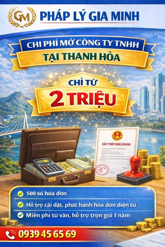 Bảng giá thành lập công ty thanh hóa