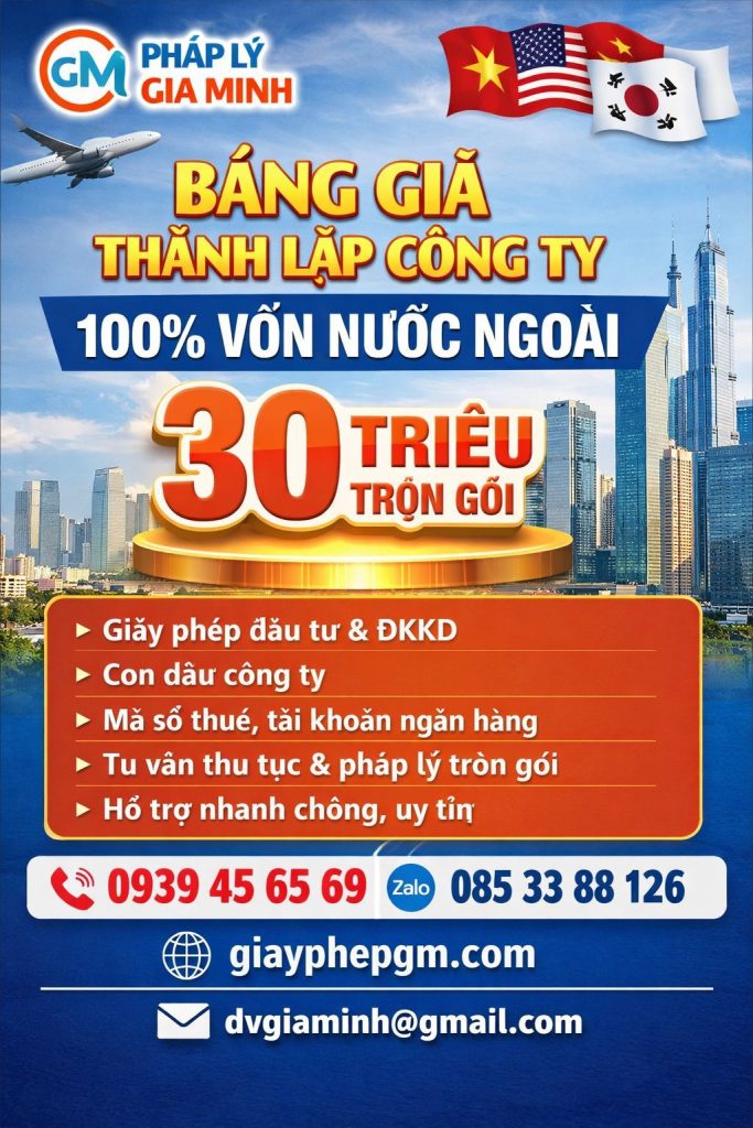 Chi phí mở công ty vốn nước ngoài tại Thanh Hóa mới nhất