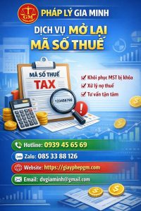 Dịch vụ mở lại mã số thuế hỗ trợ doanh nghiệp