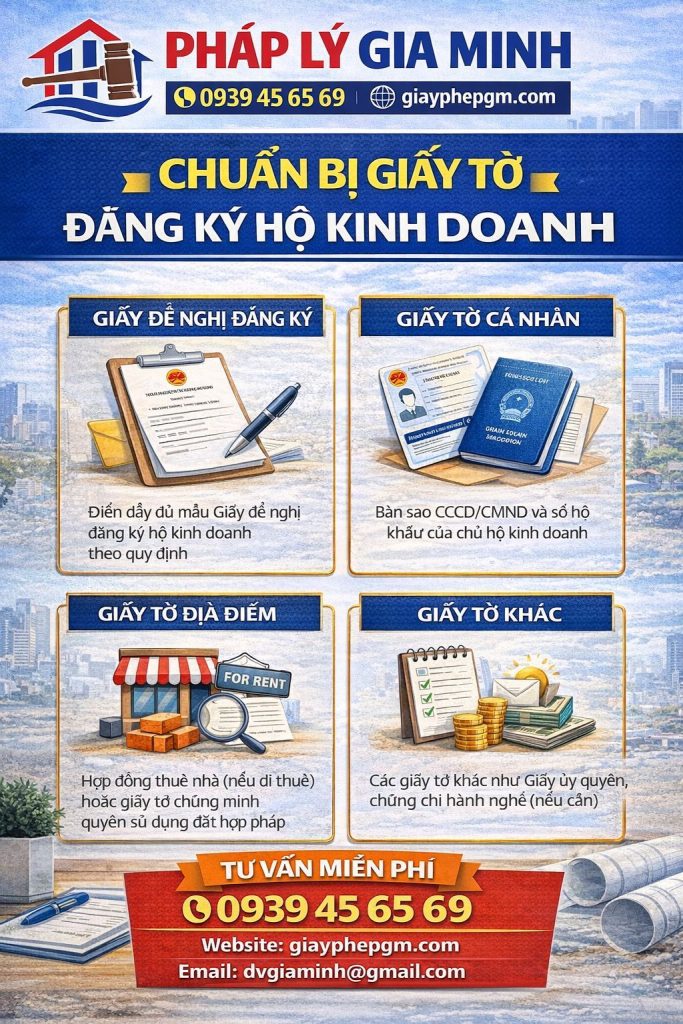 Hồ sơ đăng ký hộ kinh doanh tại TPHCM gồm những gì