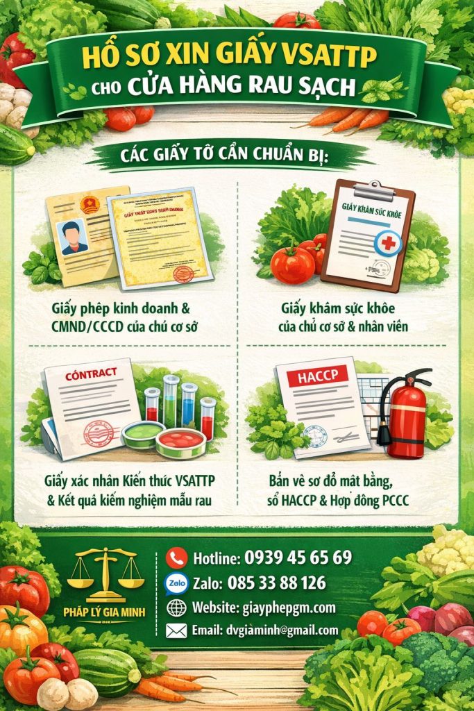 hồ sơ vsattp rau củ