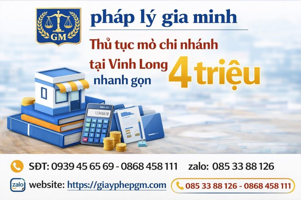 chi phí thành lâp chi nhánh tại vĩnh long