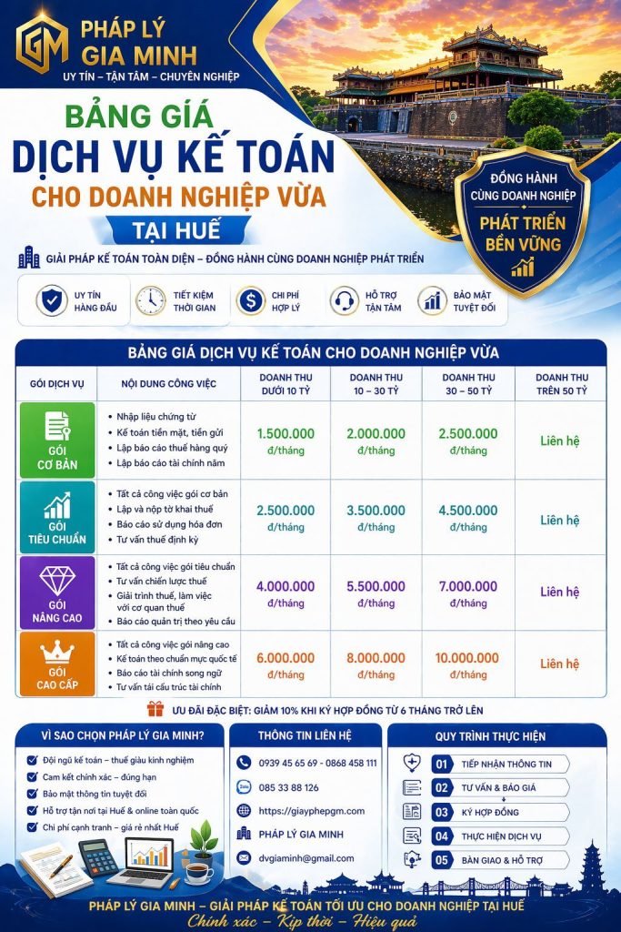công ty dịch vụ kế toán tại huế