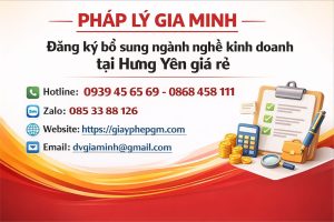 đăng ký bổ sung ngành nghề kinh doanh tại hưng yên