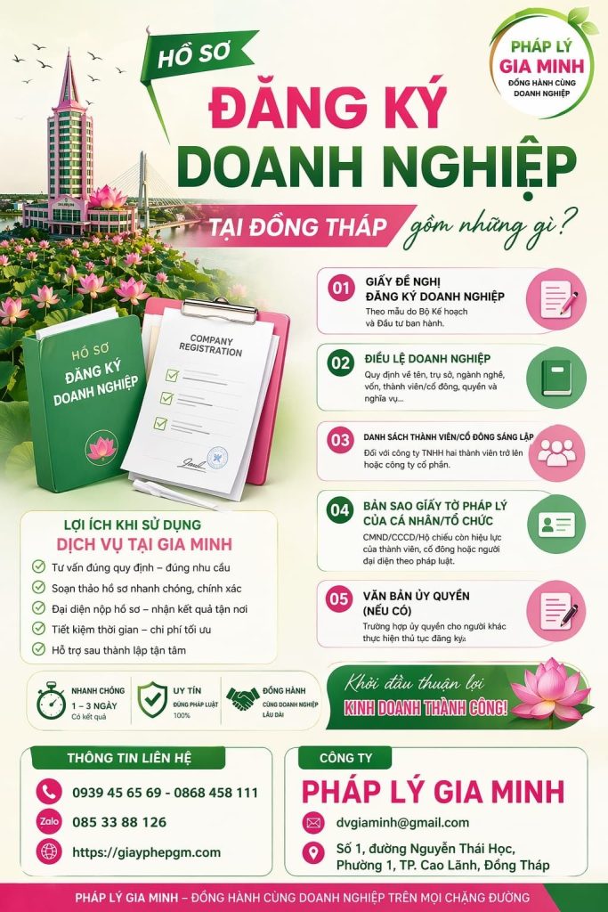 đăng ký công ty dịch vụ ăn uống đồng tháp
