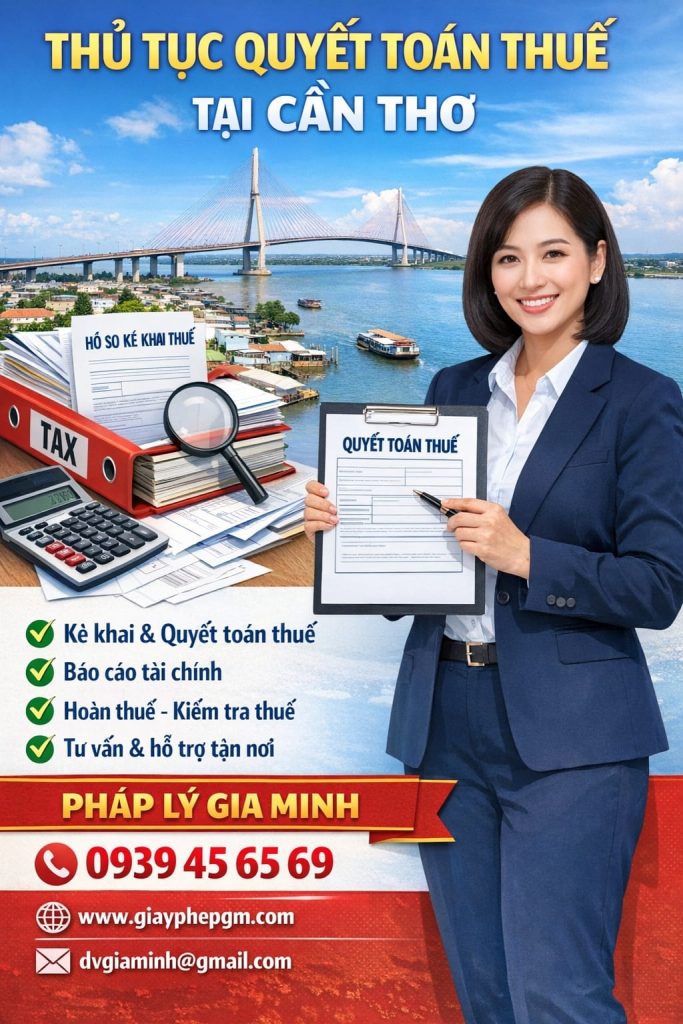 Dịch vụ báo cáo thuế hàng quý tại Cần Thơ trọn gói