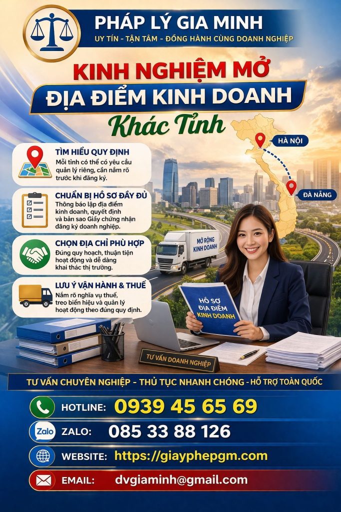 Dịch vụ đăng ký địa điểm kinh doanh Nghệ An trọn gói