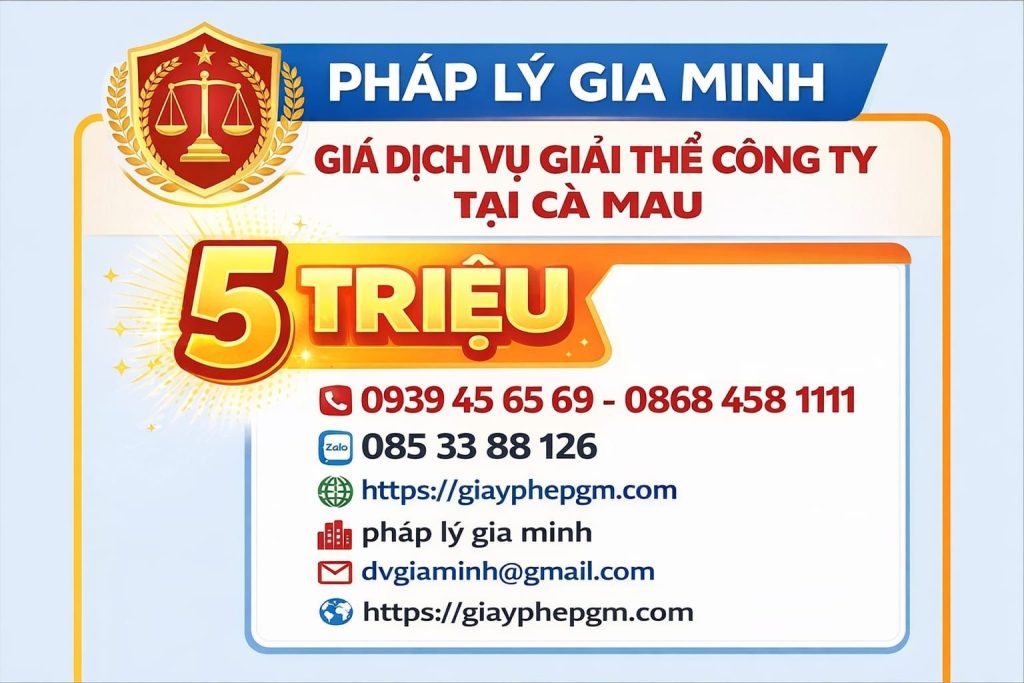 dịch vụ giải thể công ty tại cà mau