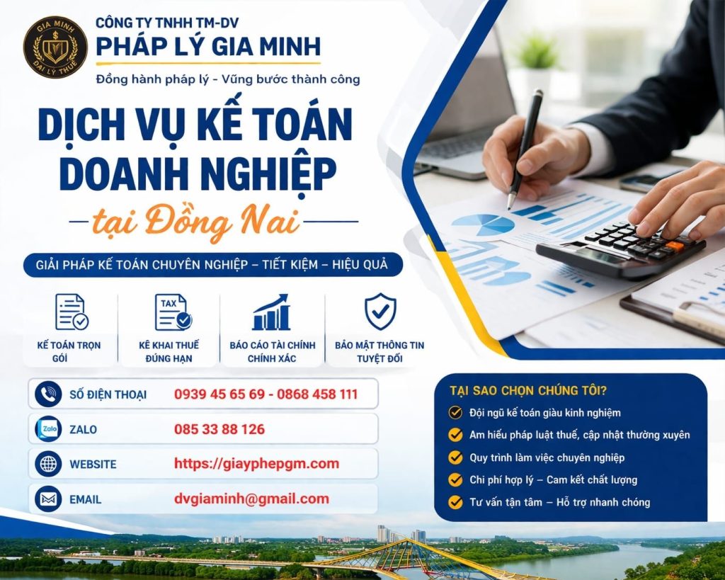 dịch vụ hoàn thiện sổ sách kế toán tại đồng nai