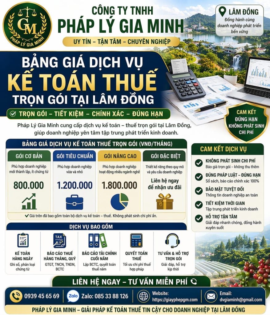 dịch vụ kế toán tại lâm đồng