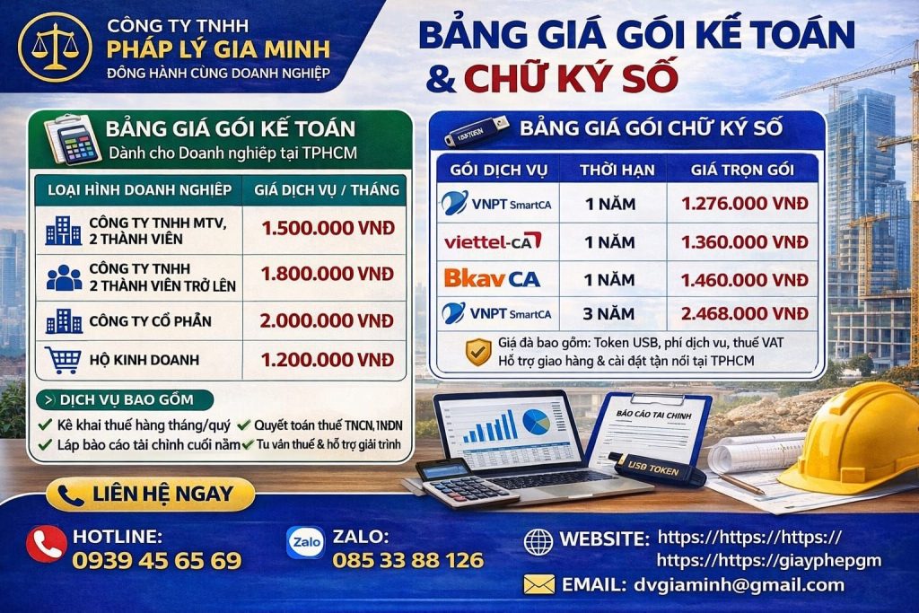 Dịch vụ kế toán thuế trọn gói tại Cần Thơ toàn diện