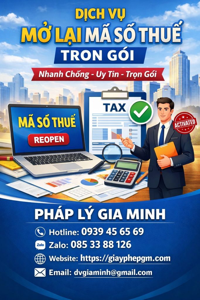 dịch vụ mở lại mã số thuế trọn gói