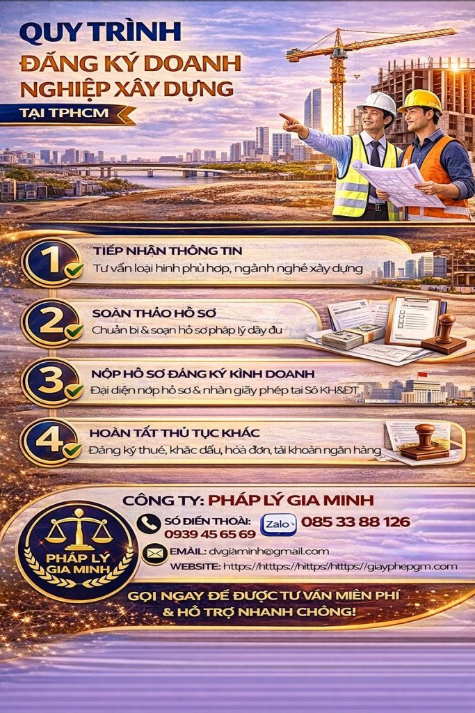 Điều kiện và hồ sơ mở công ty xây dựng tại TPHCM