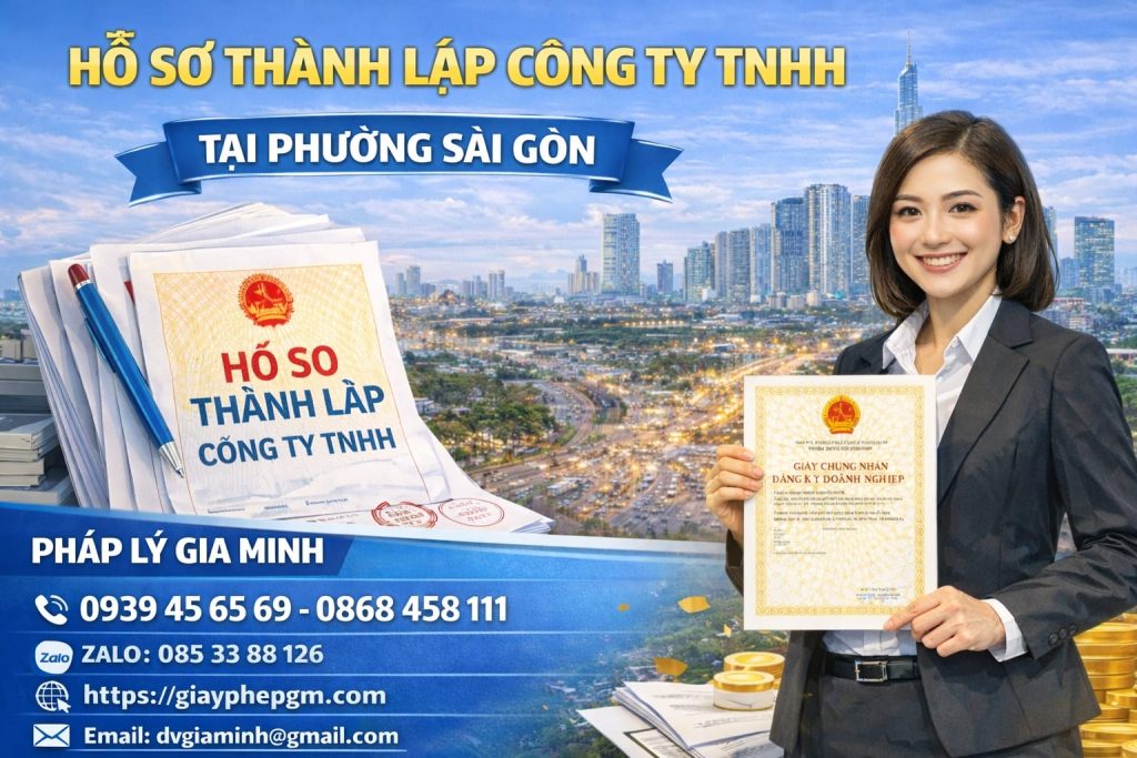 Hồ sơ thành lập công ty TNHH tại phường Sài Gòn