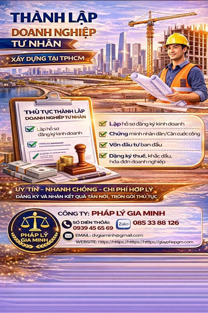 Hồ sơ thành lập công ty xây dựng nhanh gọn TPHCM