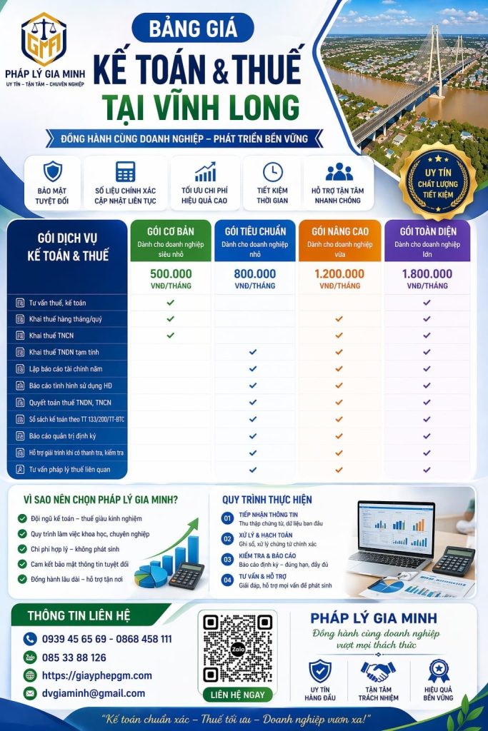 hoàn thiện hồ sơ kế toán vĩnh long