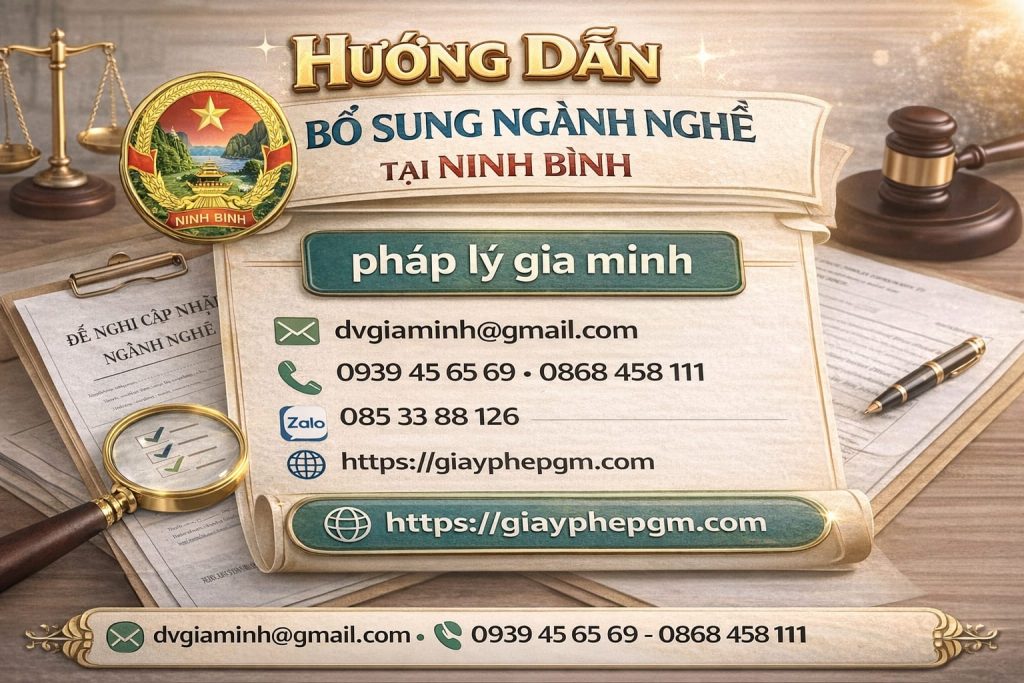 Hướng dẫn bổ sung ngành nghề công ty tại Ninh Bình