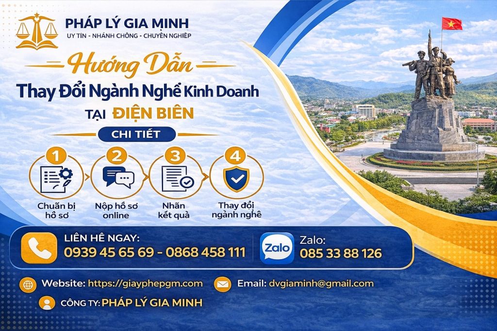 Hướng dẫn thay đổi ngành nghề kinh doanh tại Điện Biên chi tiết