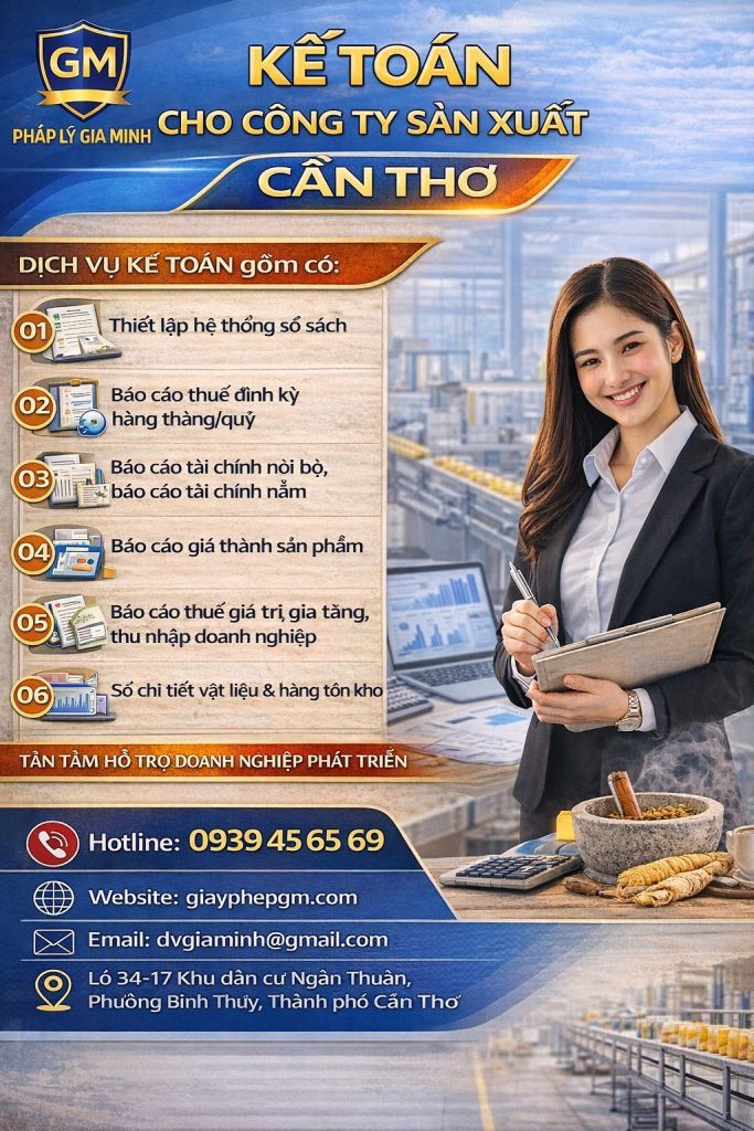 Kế toán sổ sách cho hộ kinh doanh tại Cần Thơ