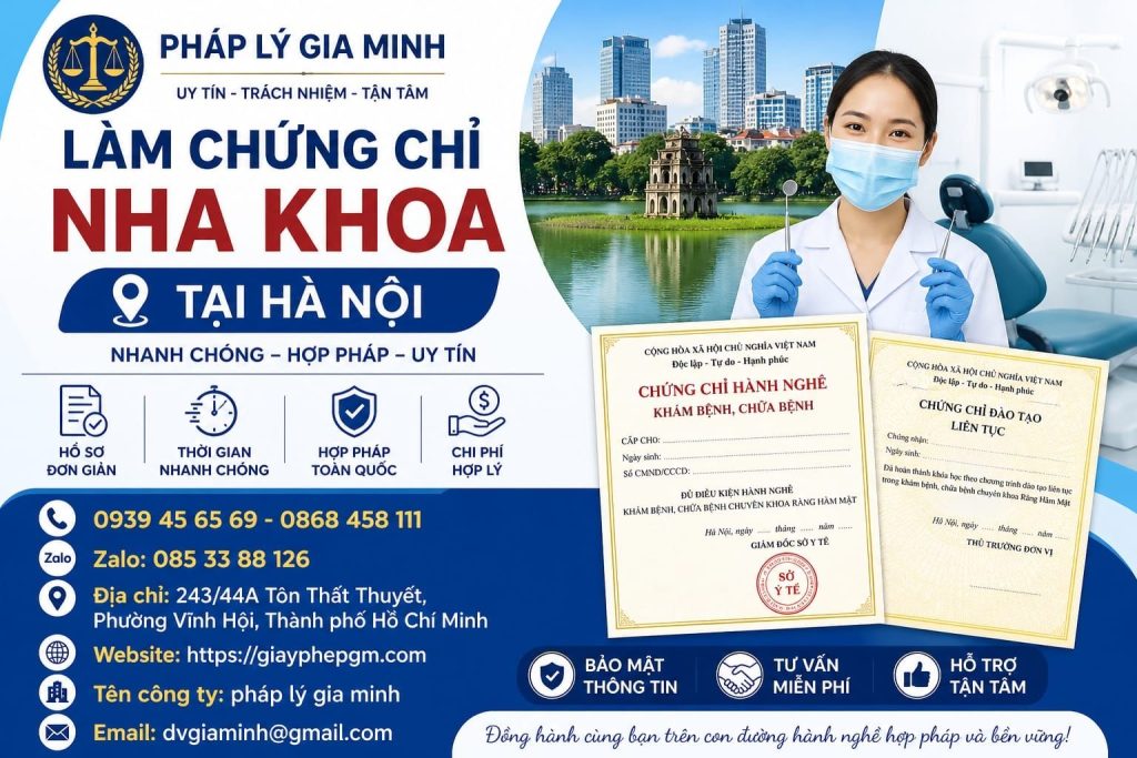 Làm chứng chỉ nha khoa tại Hà Nội