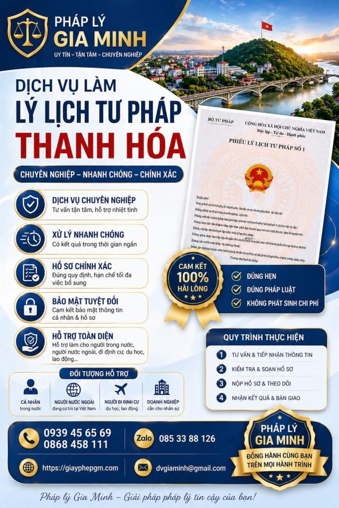 làm lý lịch tư pháp thanh hóa