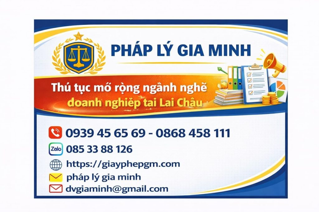 Mở rộng ngành nghề kinh doanh công ty tại Lai Châu trọn gói
