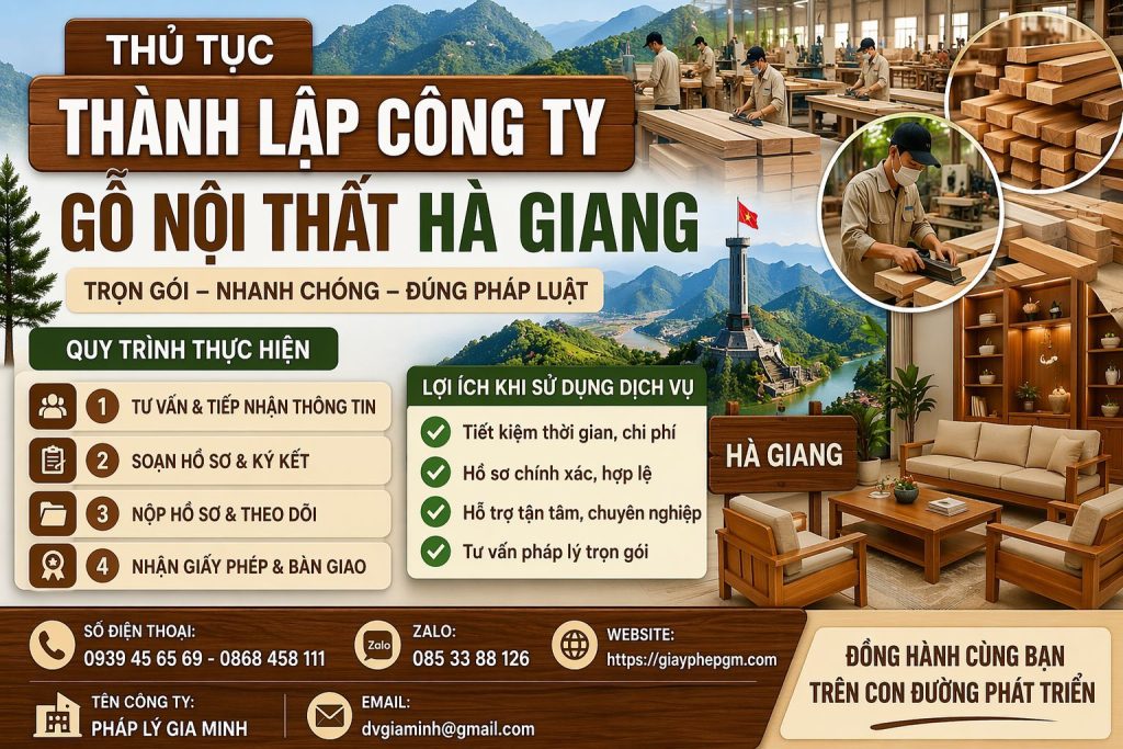 Quy trình thành lập hộ kinh doanh gỗ nội thất tại Long An chi tiết