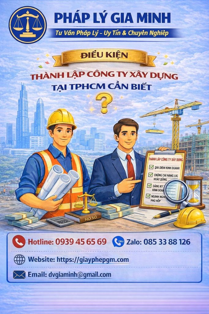 Thành lập công ty xây dựng chuyên nghiệp tại TPHCM