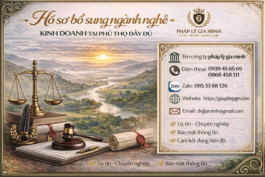 thêm ngành nghề kinh doanh tại phú thọ