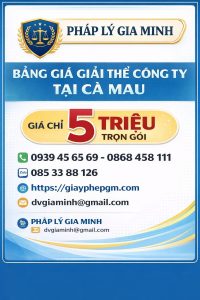 thủ tục chấm dứt hoạt động doanh nghiệp tại cà mau