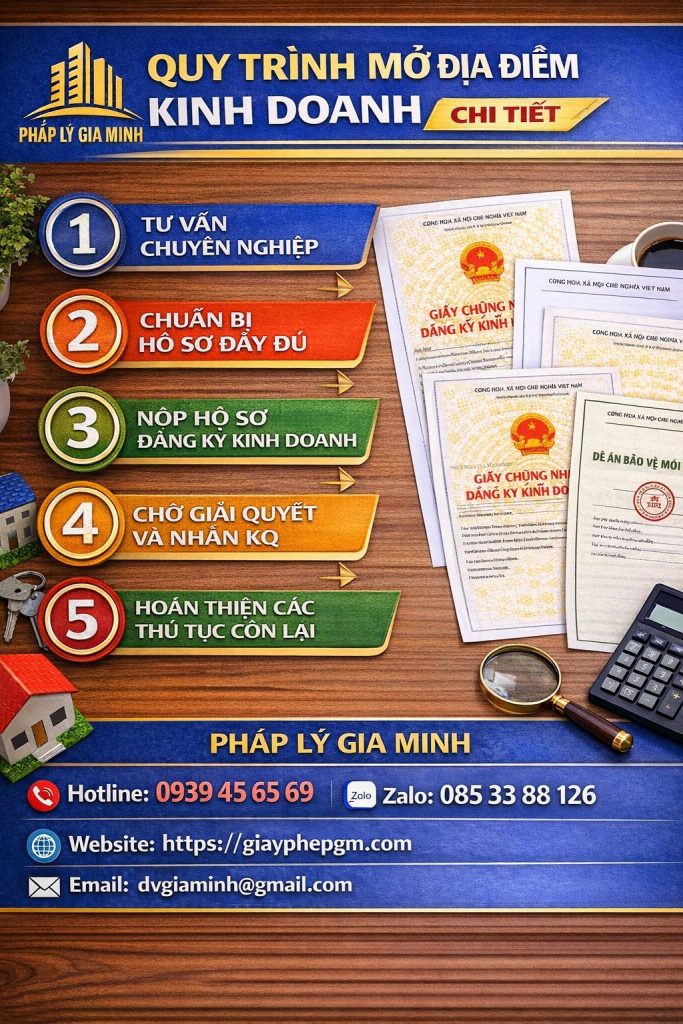 Thủ tục mở địa điểm kinh doanh tại Nghệ An nhanh chóng