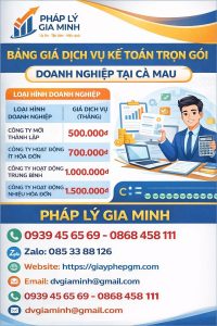 thuê kế toán trọn gói tại cà mau