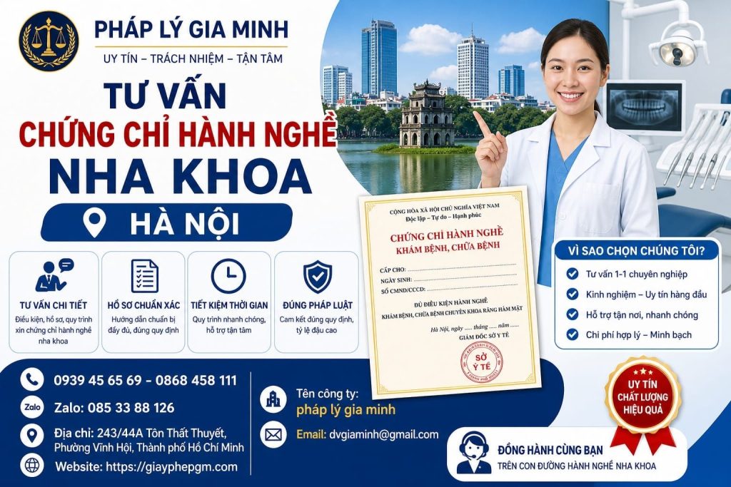 Tư vấn chứng chỉ hành nghề nha khoa Hà Nội
