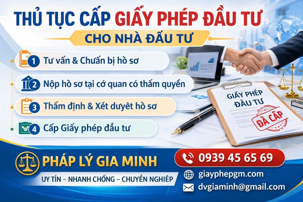  Xin giấy phép đầu tư cho công ty FDI