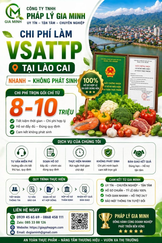 xin giấy vệ sinh an toàn thực phẩm tại lào cai cho bán hàng online