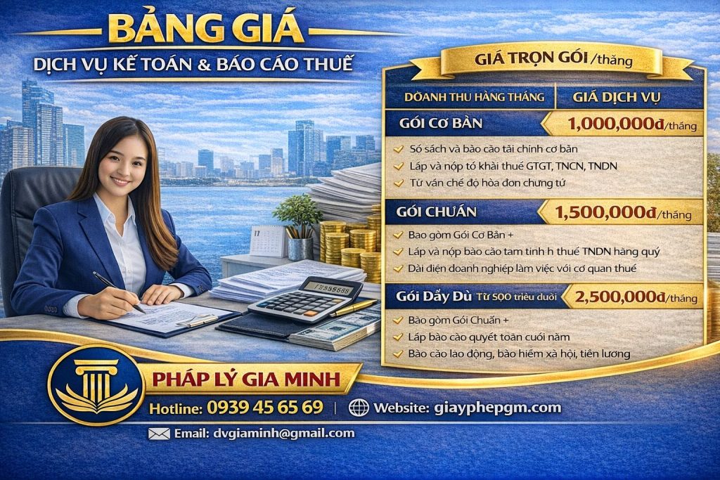 Bảng giá kế toán xây dựng minh bạch tại TPHCM