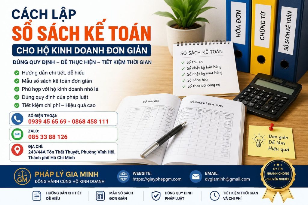 Cách lập sổ sách kế toán cho hộ kinh doanh