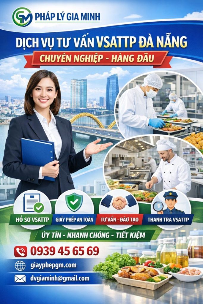 Chi phí xin giấy chứng nhận an toàn thực phẩm tại Đà Nẵng 1 Chi phí xin giấy chứng nhận an toàn thực phẩm tại Đà Nẵng