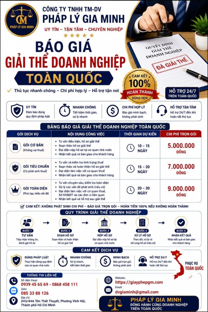 Dịch vụ giải thể công ty logistics tại Đồng Tháp