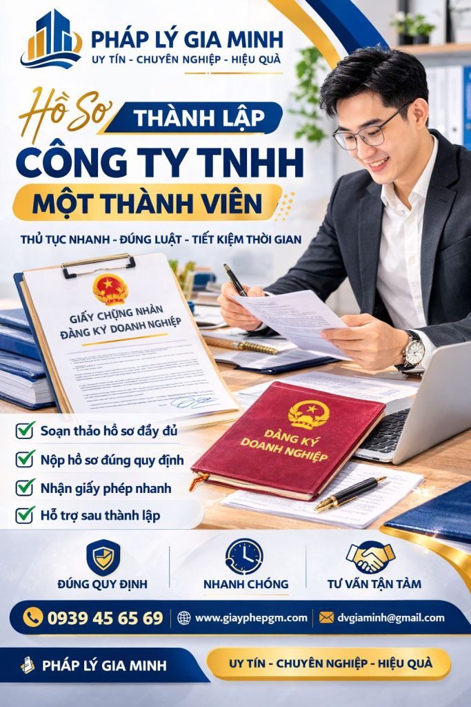 Dịch vụ thành lập công ty TNHH một thành viên tại Phú Thọ