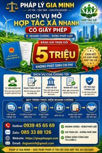 Dịch vụ trọn gói thành lập hợp tác xã tại Phú Thọ