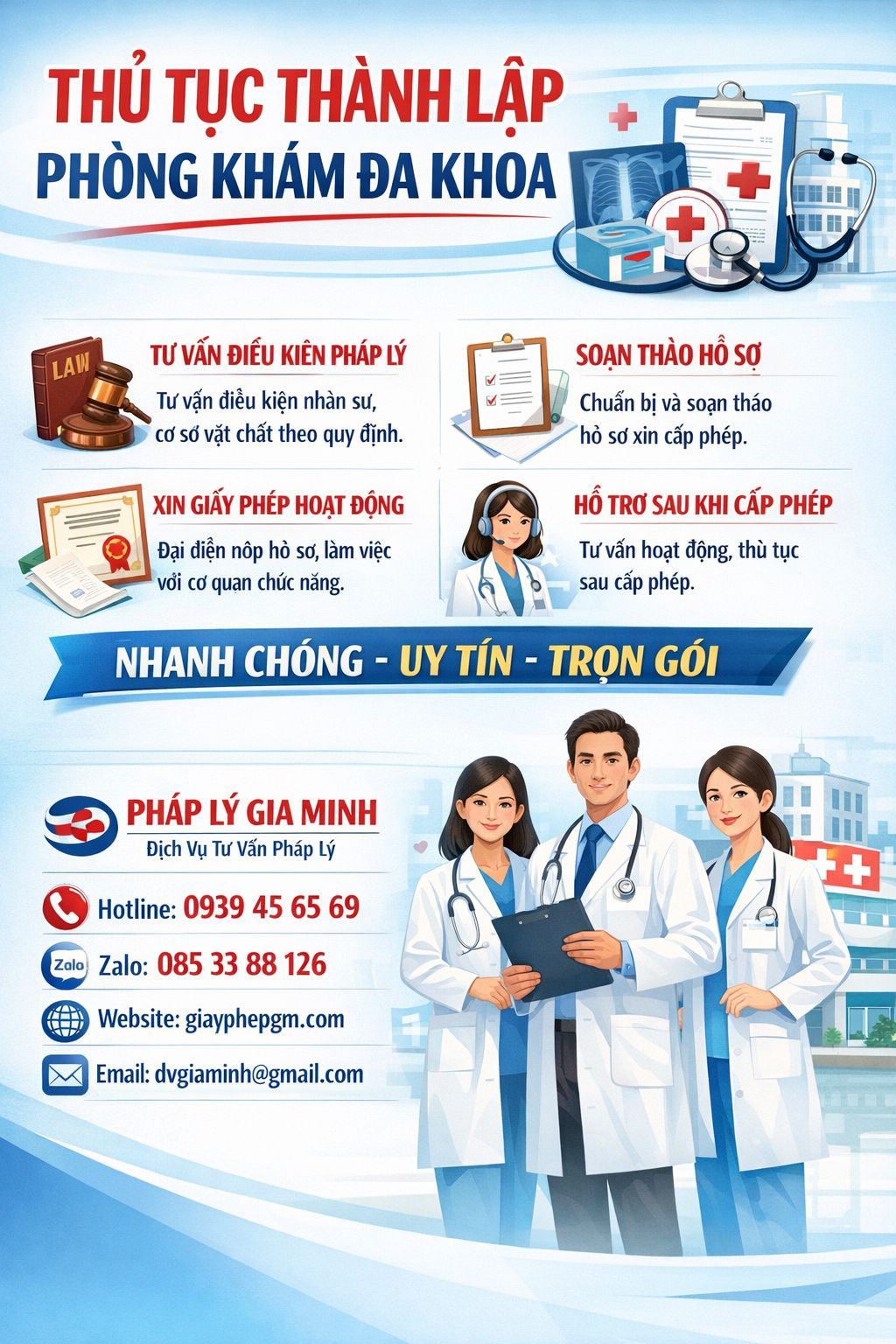 Dịch vụ xin giấy chứng nhận hoạt động phòng khám đa khoa tại Bắc Ninh