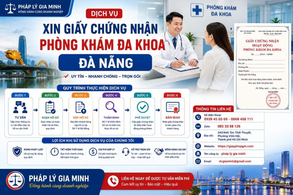 Dịch vụ xin giấy chứng nhận phòng khám đa khoa Đà Nẵng