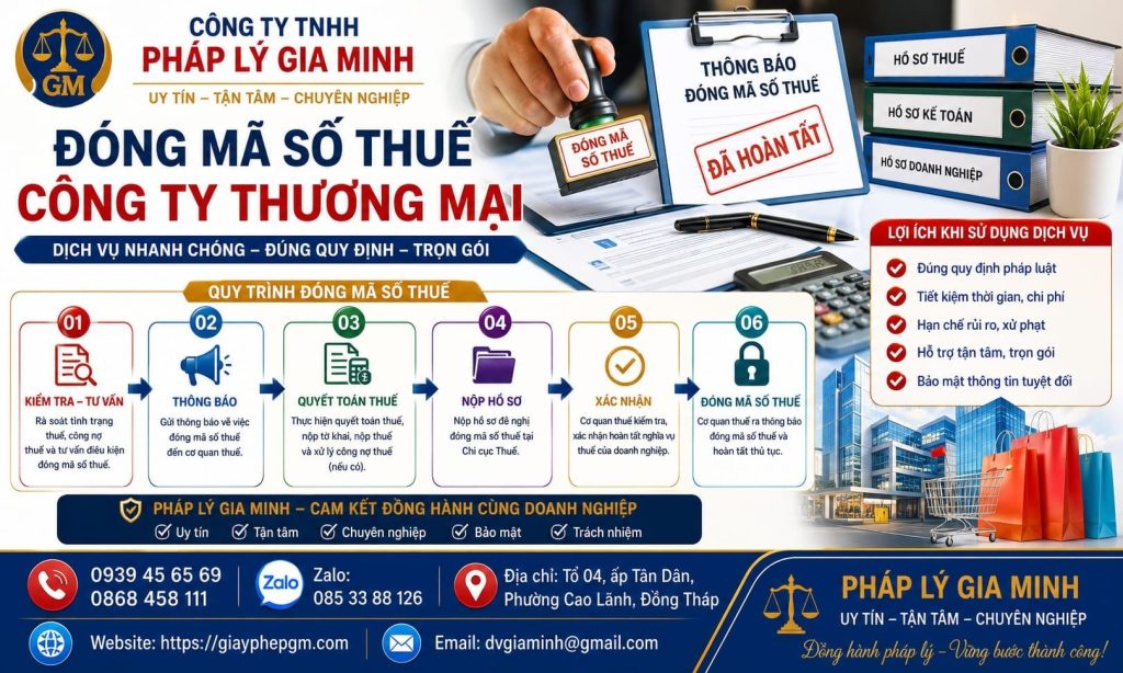 Đóng mã số thuế công ty thương mại