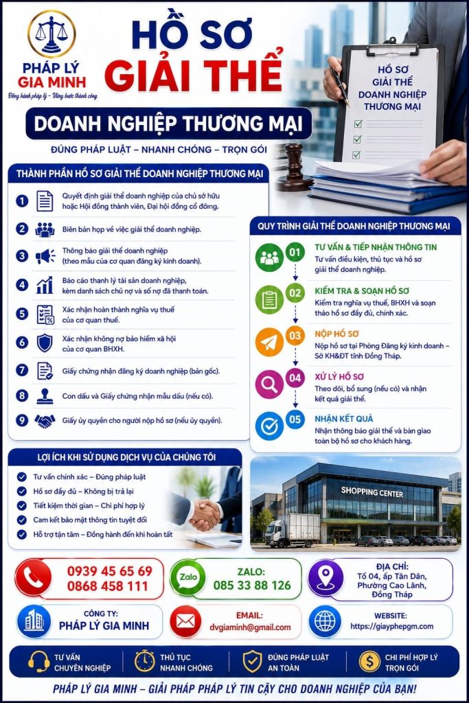 Hồ sơ giải thể doanh nghiệp thương mại
