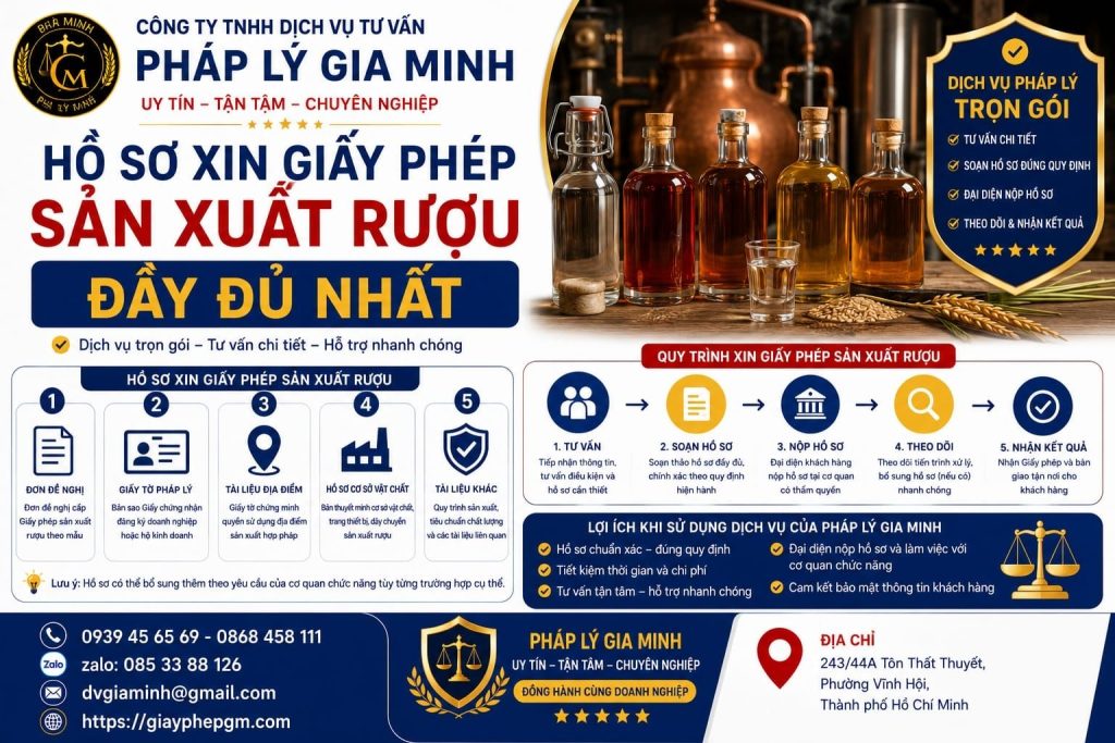 Hồ sơ xin giấy phép sản xuất rượu