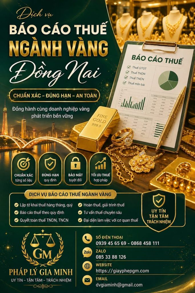 Kế toán doanh nghiệp vàng Đồng Nai uy tín