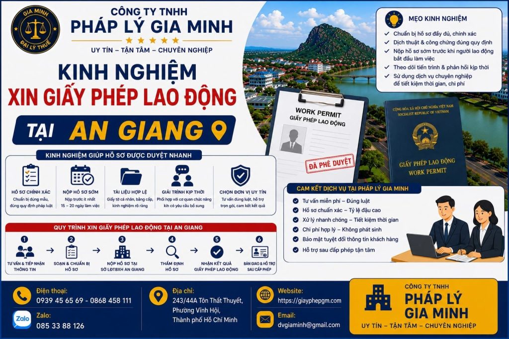 Kinh nghiệm xin giấy phép lao động tại An Giang