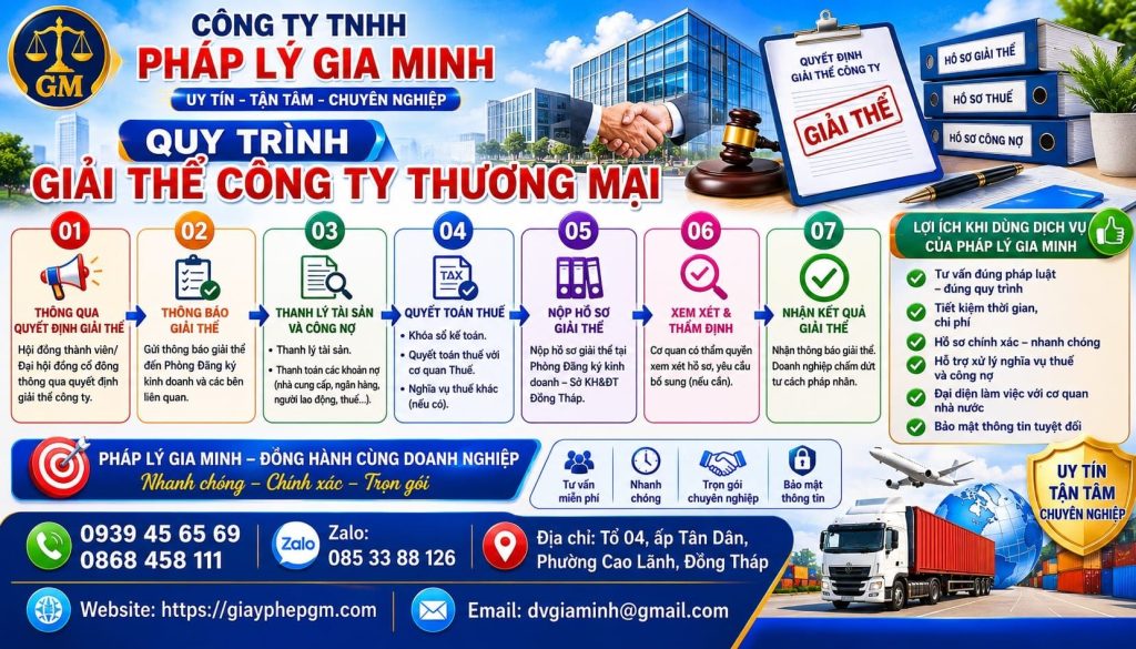 Quy trình giải thể công ty thương mại
